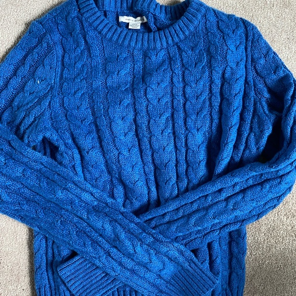 NWOT American Eagle blue knit medium sweater 💙 - Picture 2 of 3